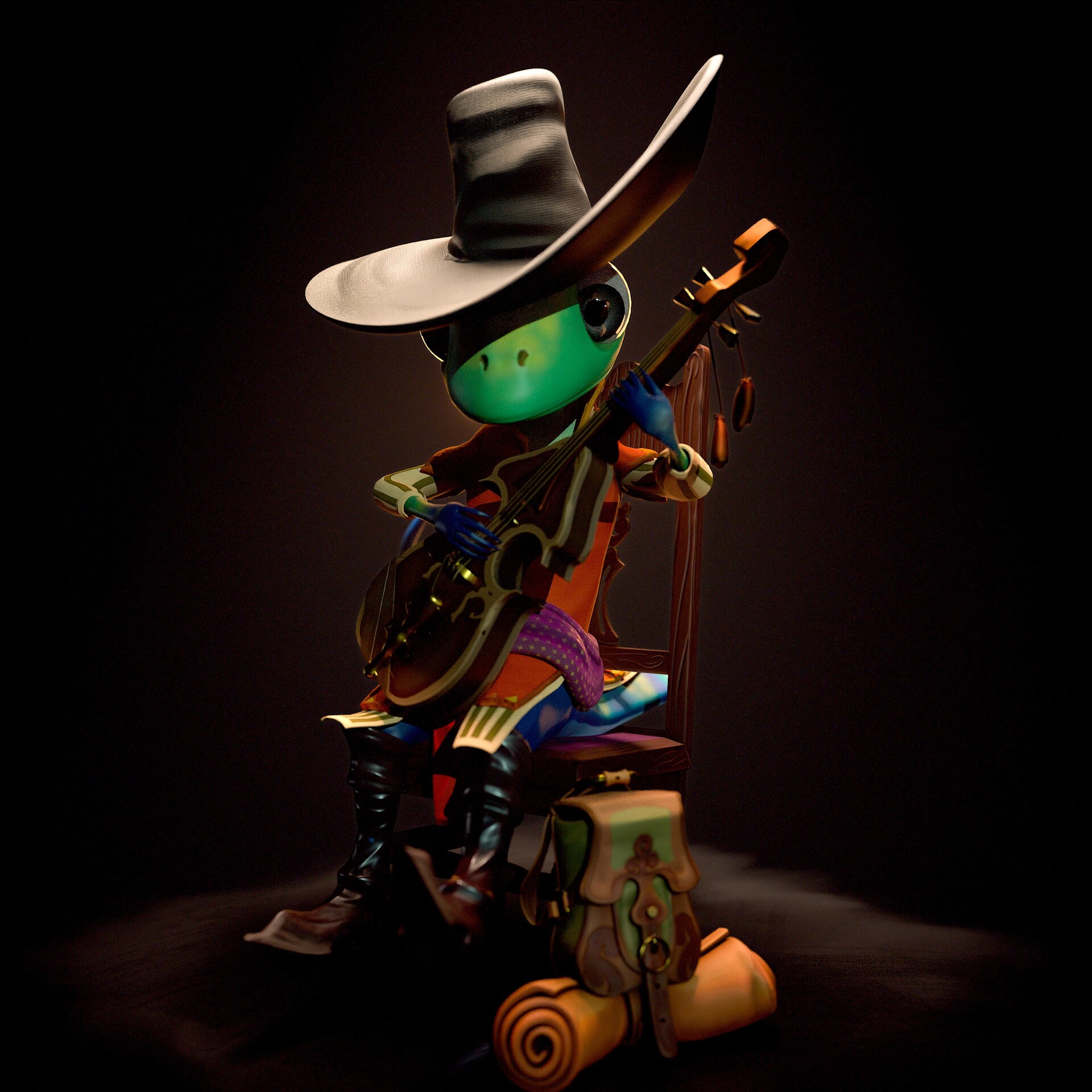 Bard companion lizard character