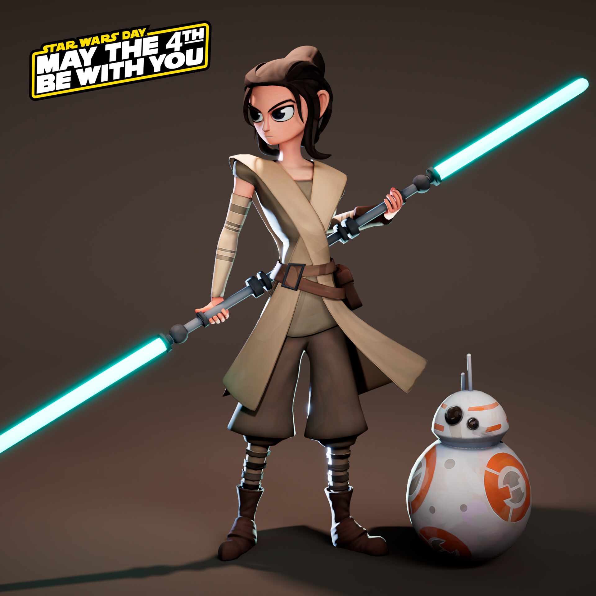 Rey Skywalker stylised character