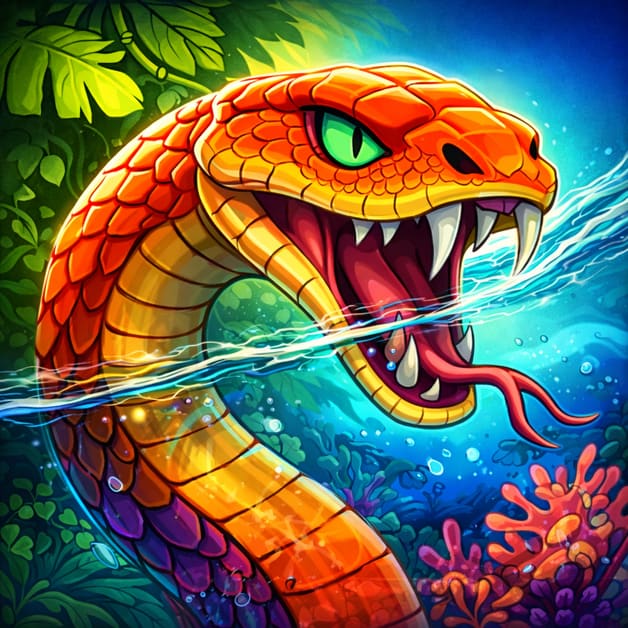 Snake vs Human key art
